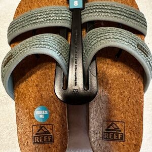 Reef Cork Sandals with Light Gray Straps